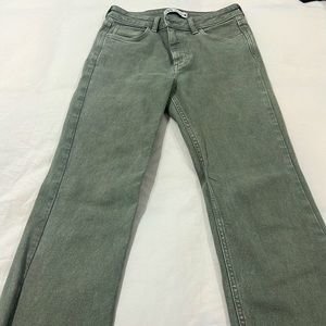 Zara green jeans, size 4, worn once
